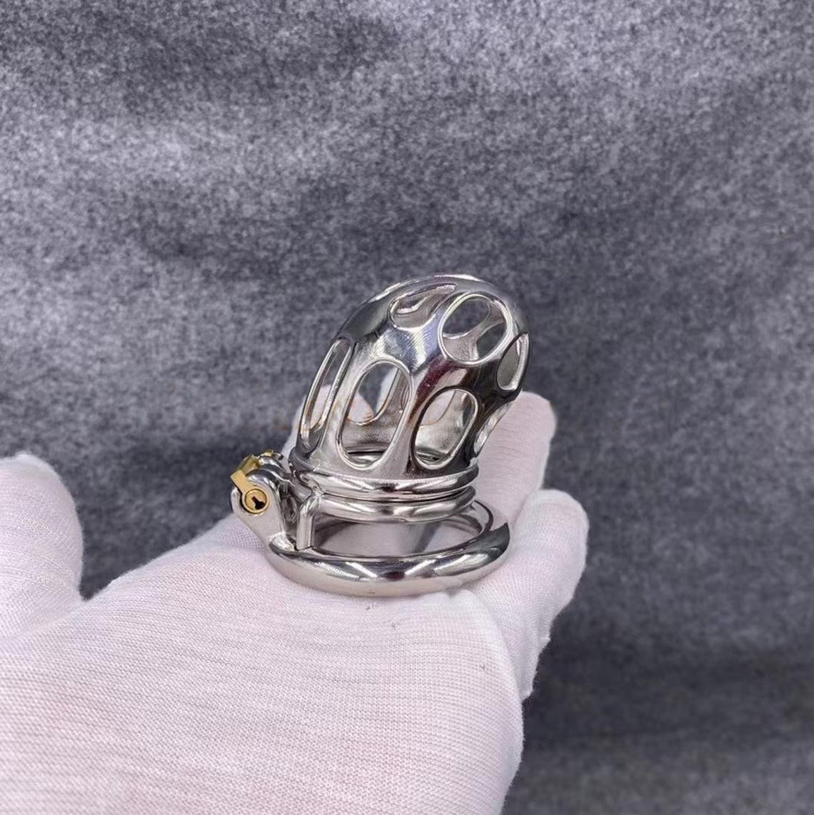 Male Chastity Device 70mm/2.75inch Length Stainless Steel Cock Cage Easy To Pee Design