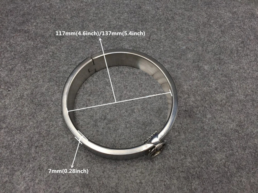 Customizable Metal Bondage Gear Device Stainless Steel Collar