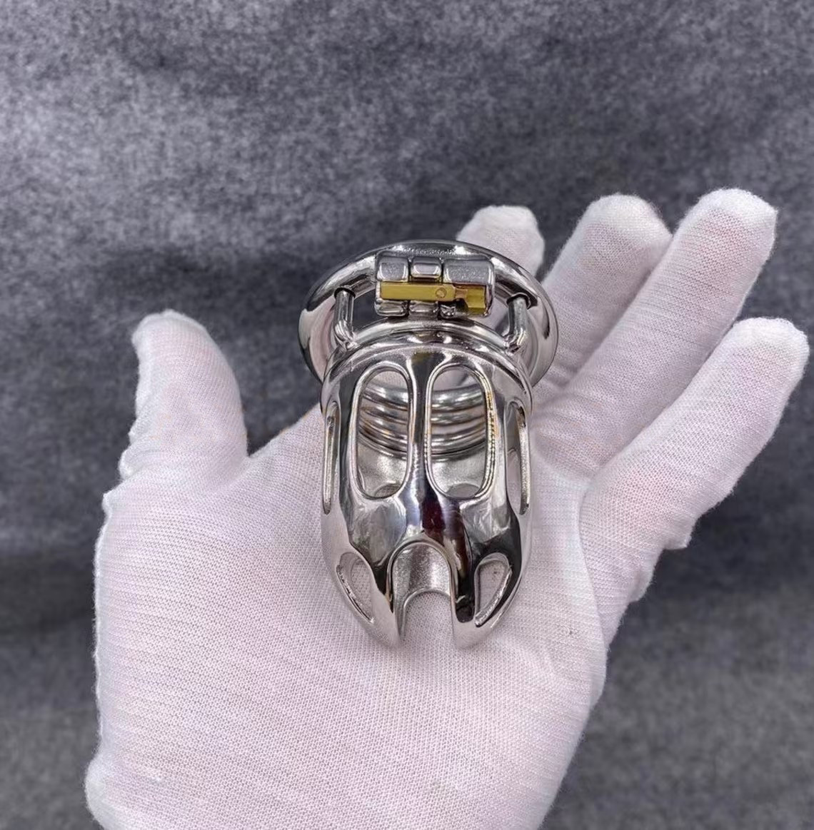 Male Chastity Device 70mm/2.75inch Length Stainless Steel Cock Cage Easy To Pee Design