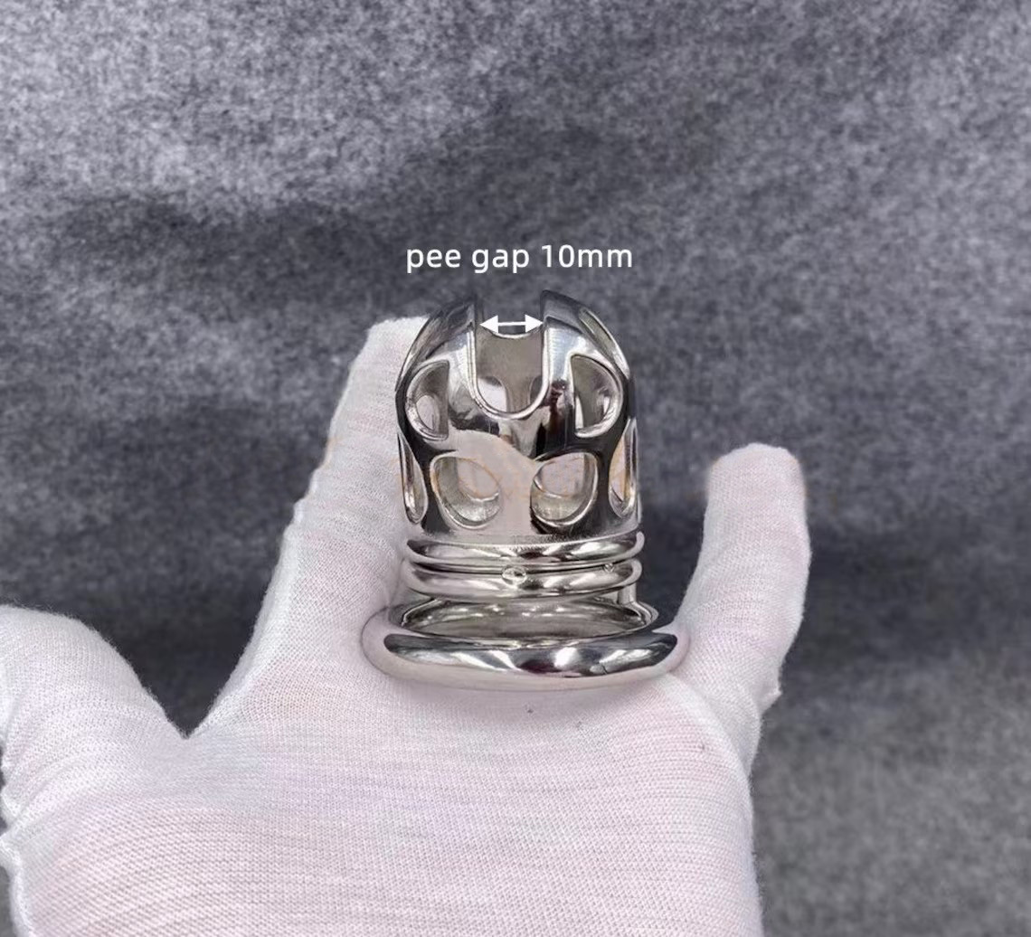 Male Chastity Device 70mm/2.75inch Length Stainless Steel Cock Cage Easy To Pee Design