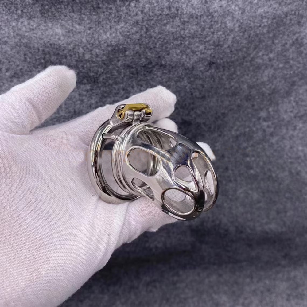 Male Chastity Device 70mm/2.75inch Length Stainless Steel Cock Cage Easy To Pee Design