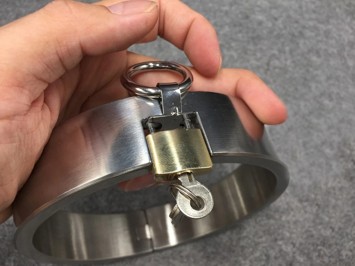 Customizable Metal Bondage Gear Device Stainless Steel Collar