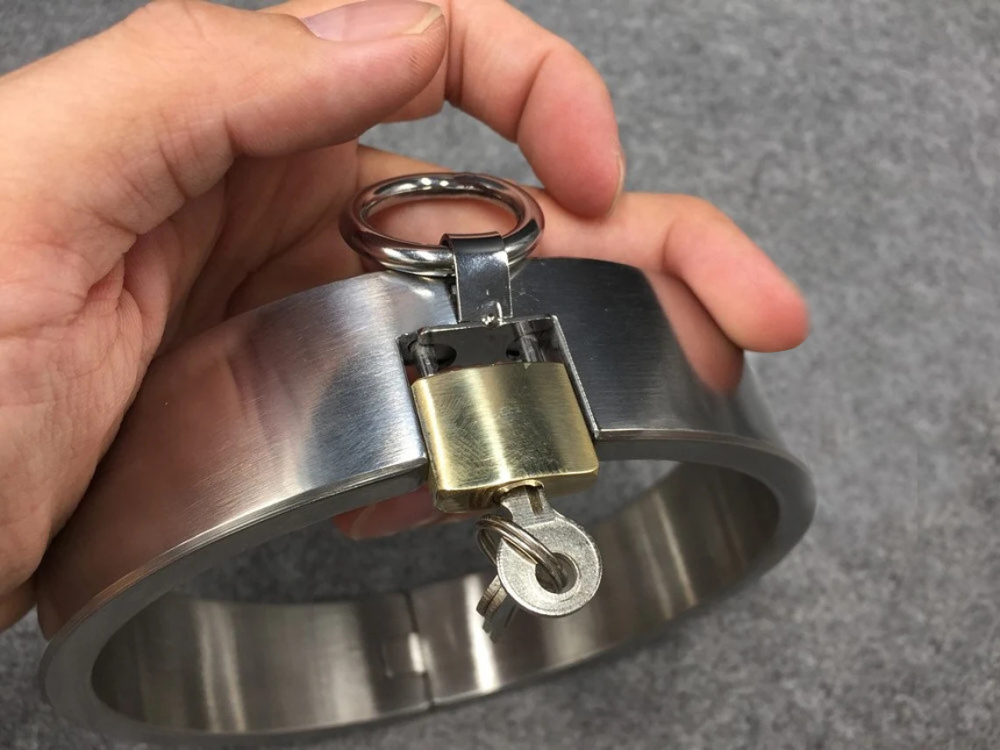 Customizable Metal Bondage Gear Device Stainless Steel Collar