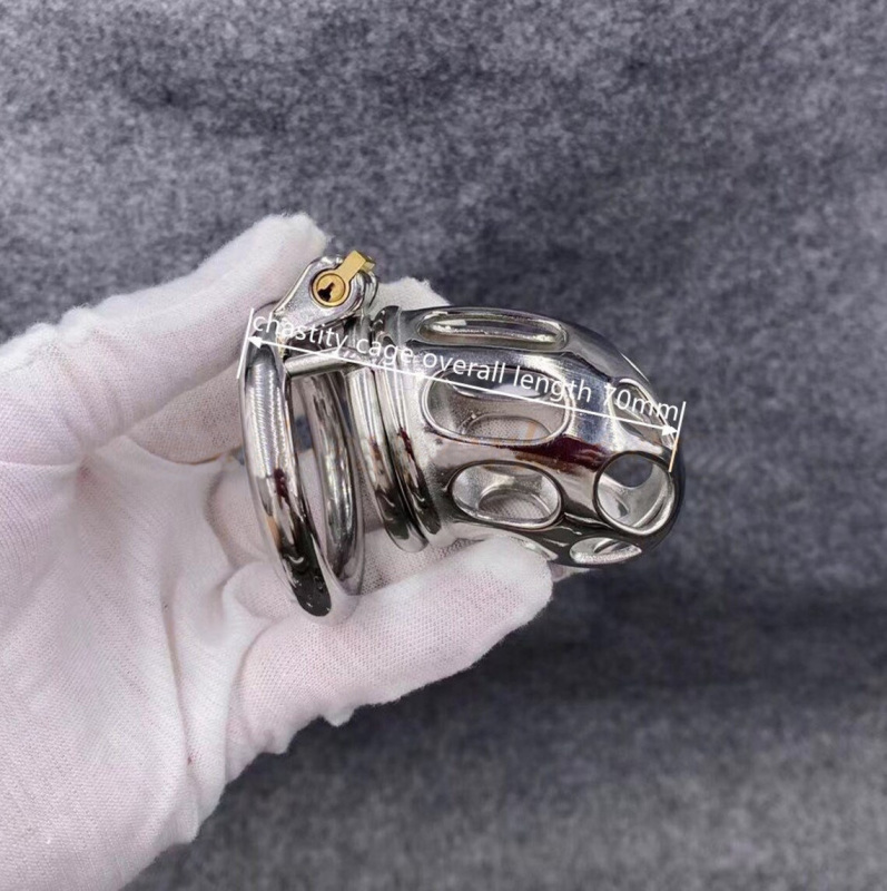 Male Chastity Device 70mm/2.75inch Length Stainless Steel Cock Cage Easy To Pee Design