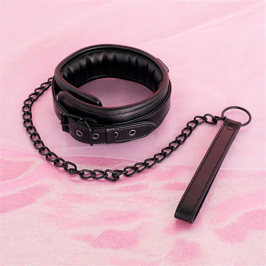 Premium PU Leather Size Adjustable Bondage Restraints Kit Including Hand Cuffs Ankle Cuffs Neck Collar