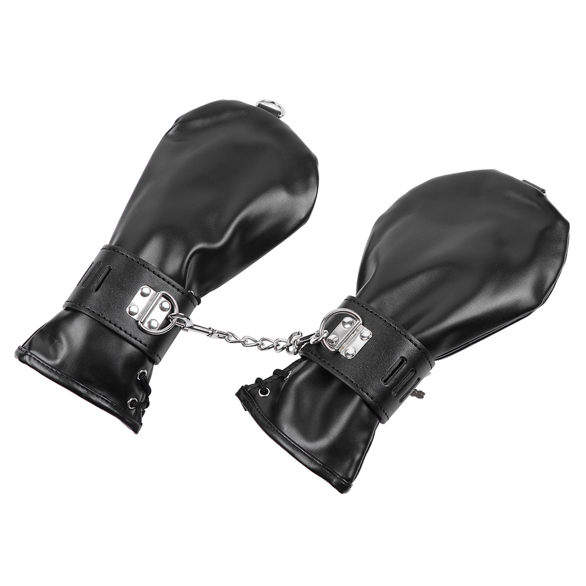 Pu leather bondage gloves