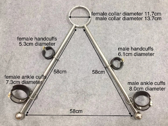 Forced Legs Open Crotch Exposed Anchor Shape Bondage Gear