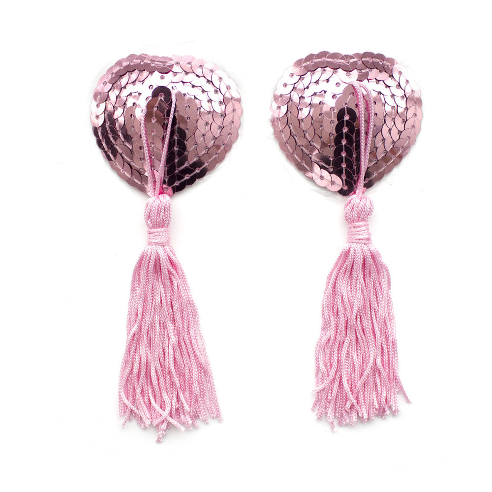 Heart shape with sparkle nipple covers