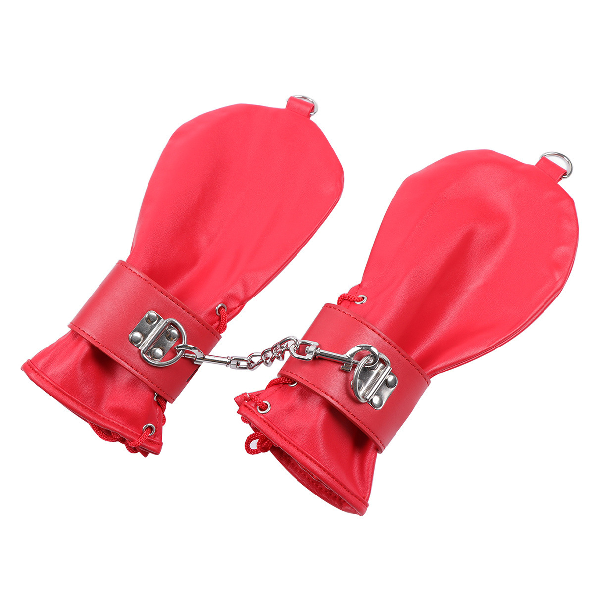 Pu leather bondage gloves