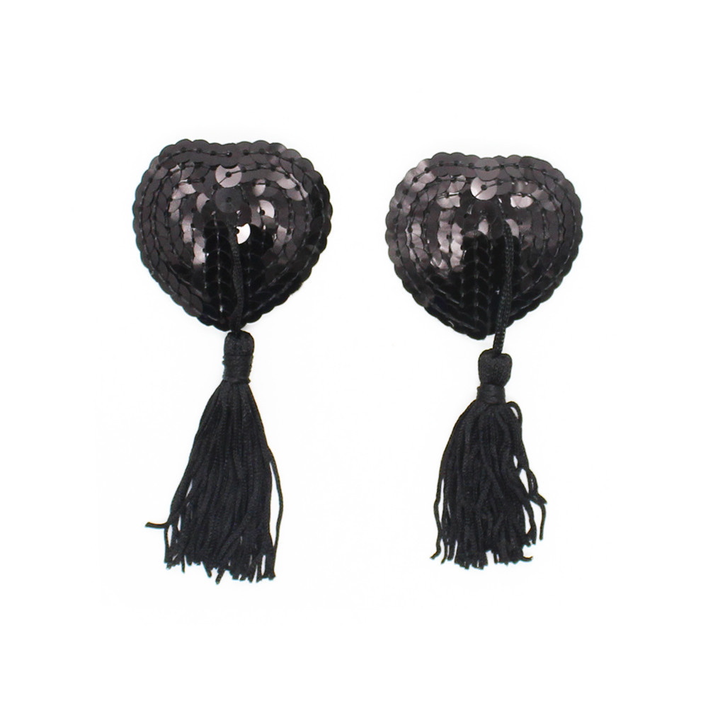 Heart shape with sparkle nipple covers