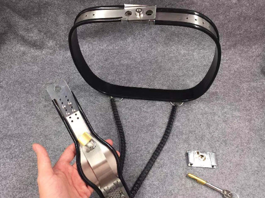 Straight Waist Belt Design Y shape Stainless Steel Female Chastity Belt