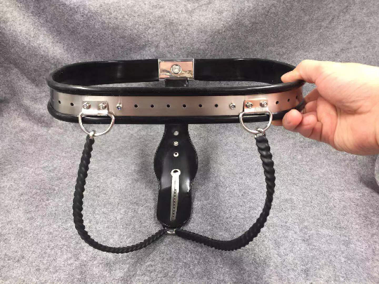 Straight Waist Belt Design Y shape Stainless Steel Female Chastity Belt