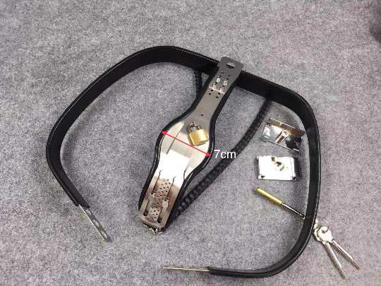 Straight Waist Belt Design Y shape Stainless Steel Female Chastity Belt