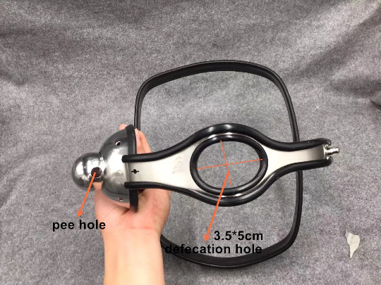 Curve Waist Belt Design Stainless Steel Male Chastity Belt