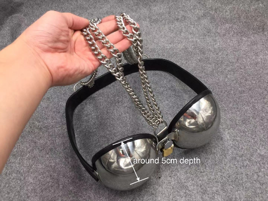 Customizable Stainless Steel Chastity Bra Bust Bondage Gear