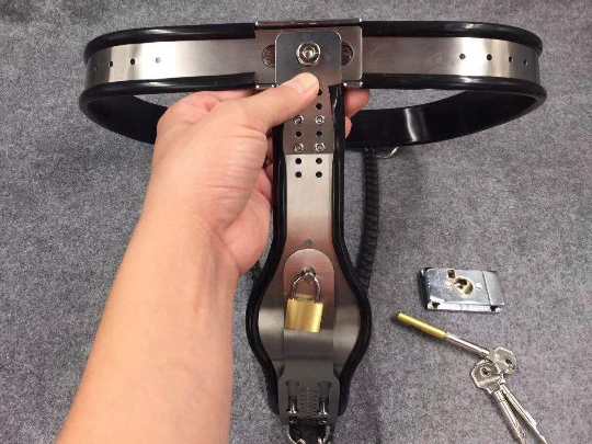 Straight Waist Belt Design Y shape Stainless Steel Female Chastity Belt