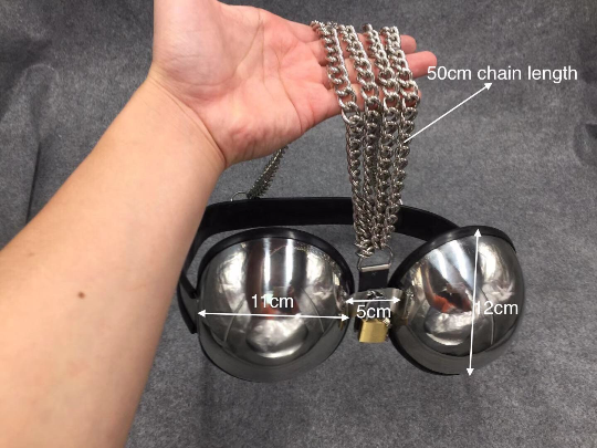 Customizable Stainless Steel Chastity Bra Bust Bondage Gear