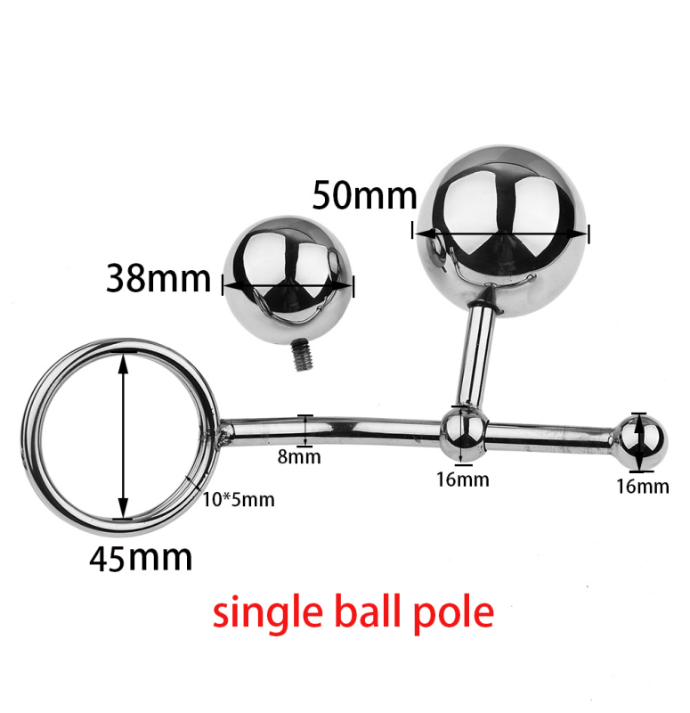 Anal Hook Removable Round Ball Single Double Ball Pole Anal Plug