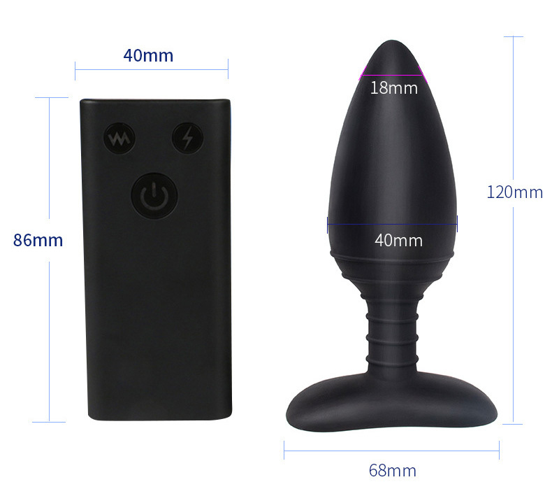 Anal Plug Vibrating Toys Wireless Remote Control Stun Baton