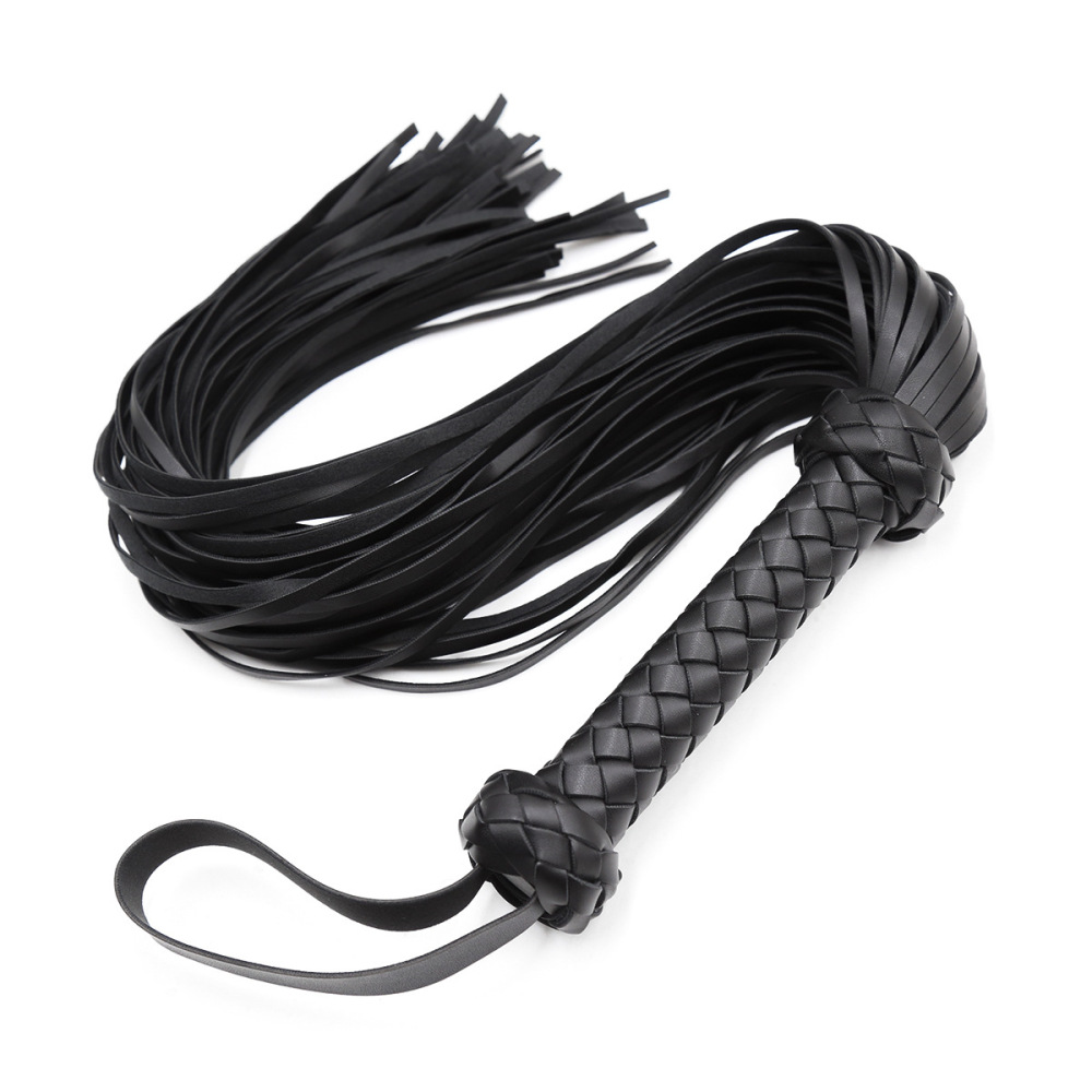 PU Leather Whip Flogger Handle Spanking