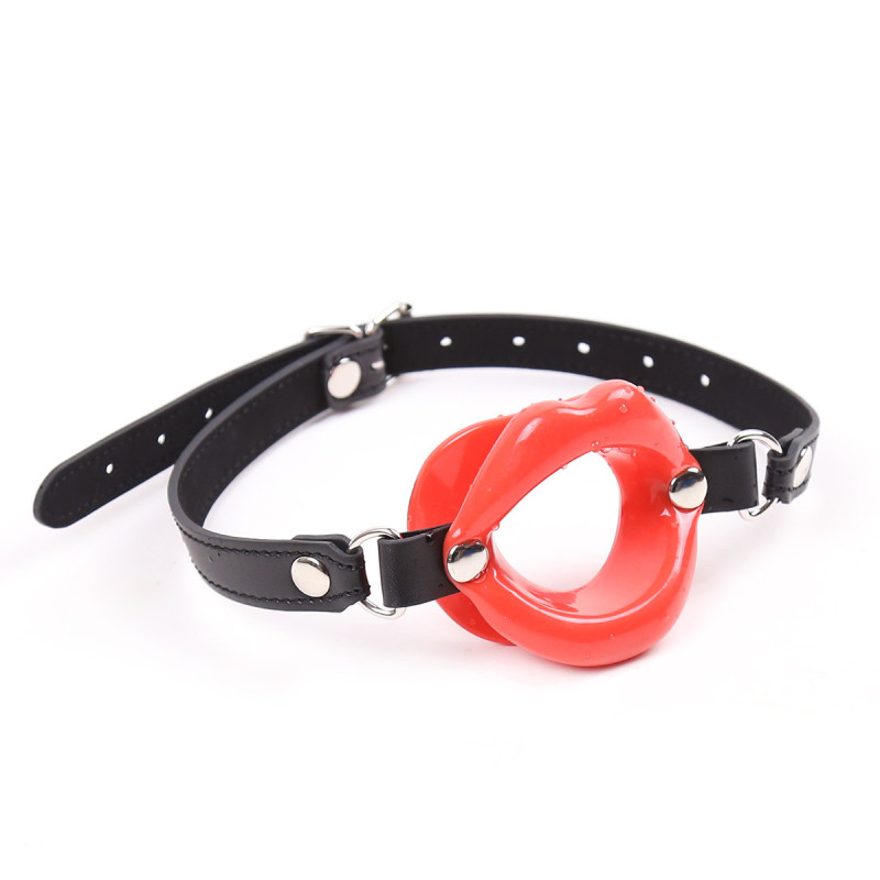 PU Leather Bondage with Silicone Mouth Gag 3 Color