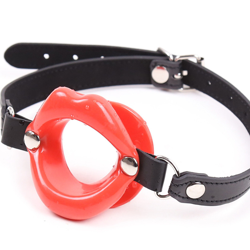 PU Leather Bondage with Silicone Mouth Gag 3 Color