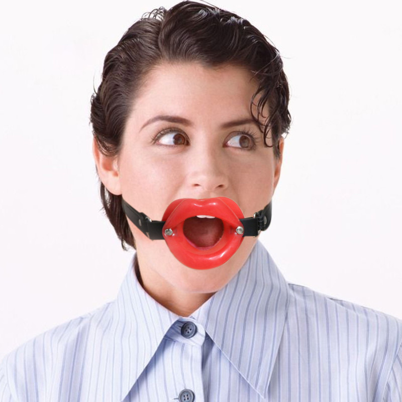 PU Leather Bondage with Silicone Mouth Gag 3 Color