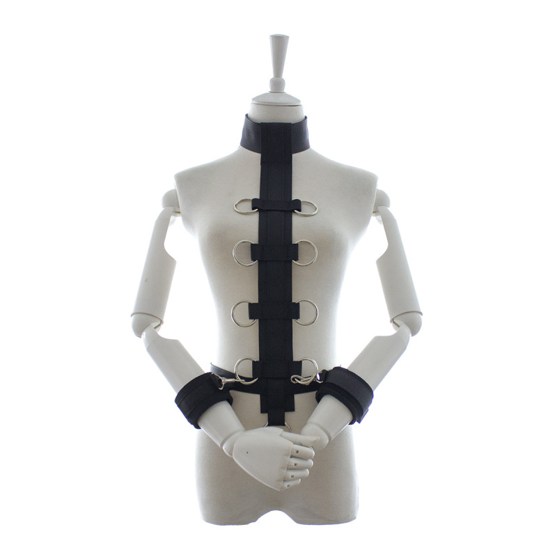 Nylon Size Adjustable Bondage Restraints Hand Cuffs and Collar