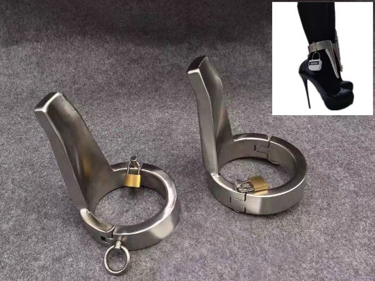 Handmade Ballet Ankle Cuffs Forced To Wear High Heels Restraints Torture Device