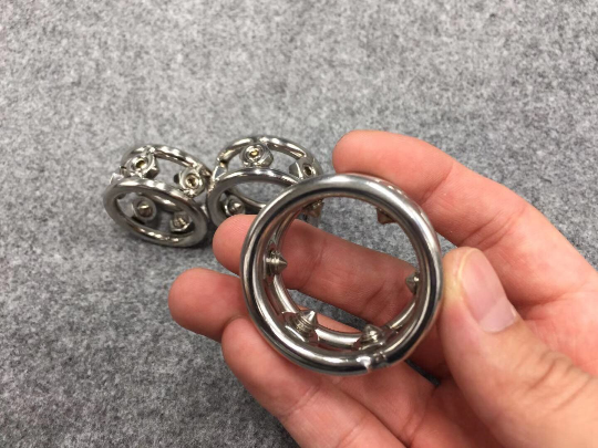 Stainless Steel Spiked Penis Ring 3 Sizes Optional