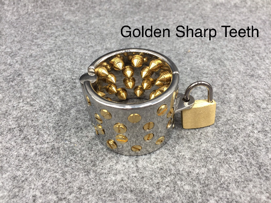 4 Rows Ring Scrotum Pendant Device for Men Steel Steel Spike Cock Ring