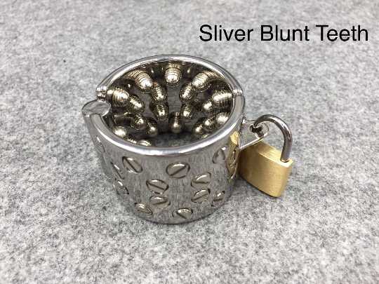 4 Rows Ring Scrotum Pendant Device for Men Steel Steel Spike Cock Ring
