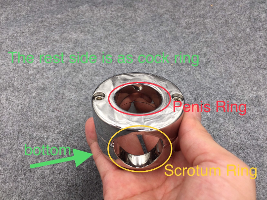 Stainless Steel Penis Trapper Ball Stretcher Cock Ring CBT Device for Men
