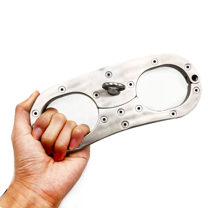 Customizable Heavy Stainless Steel Handcuffs Bondage Gear