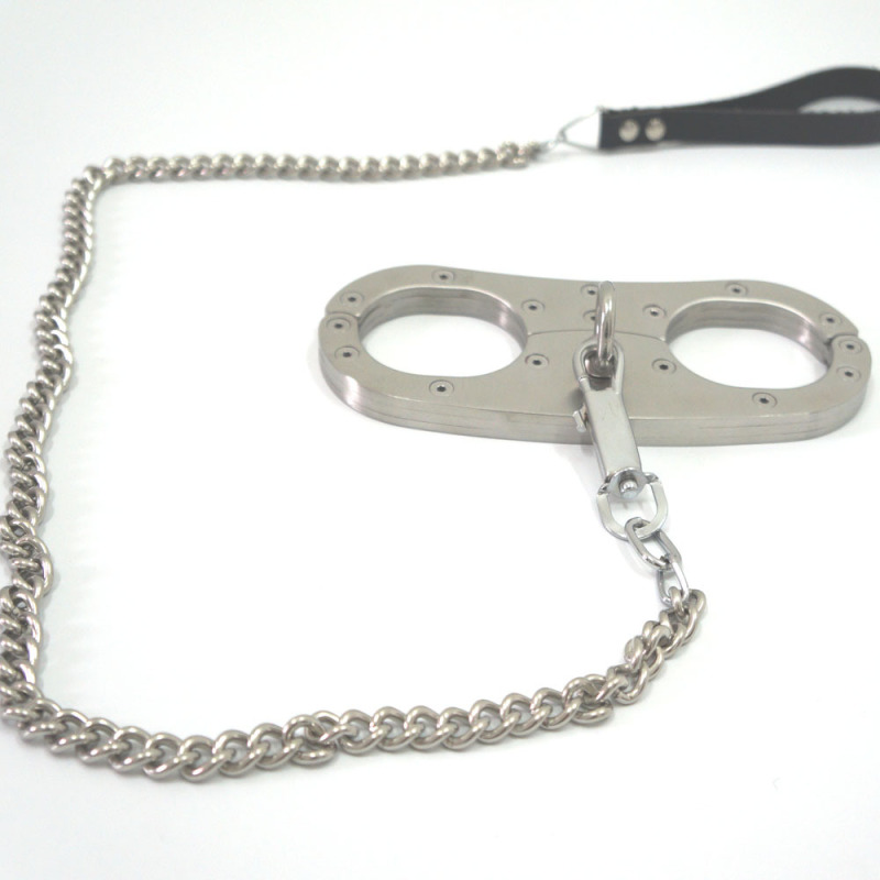 Customizable Heavy Stainless Steel Handcuffs Bondage Gear