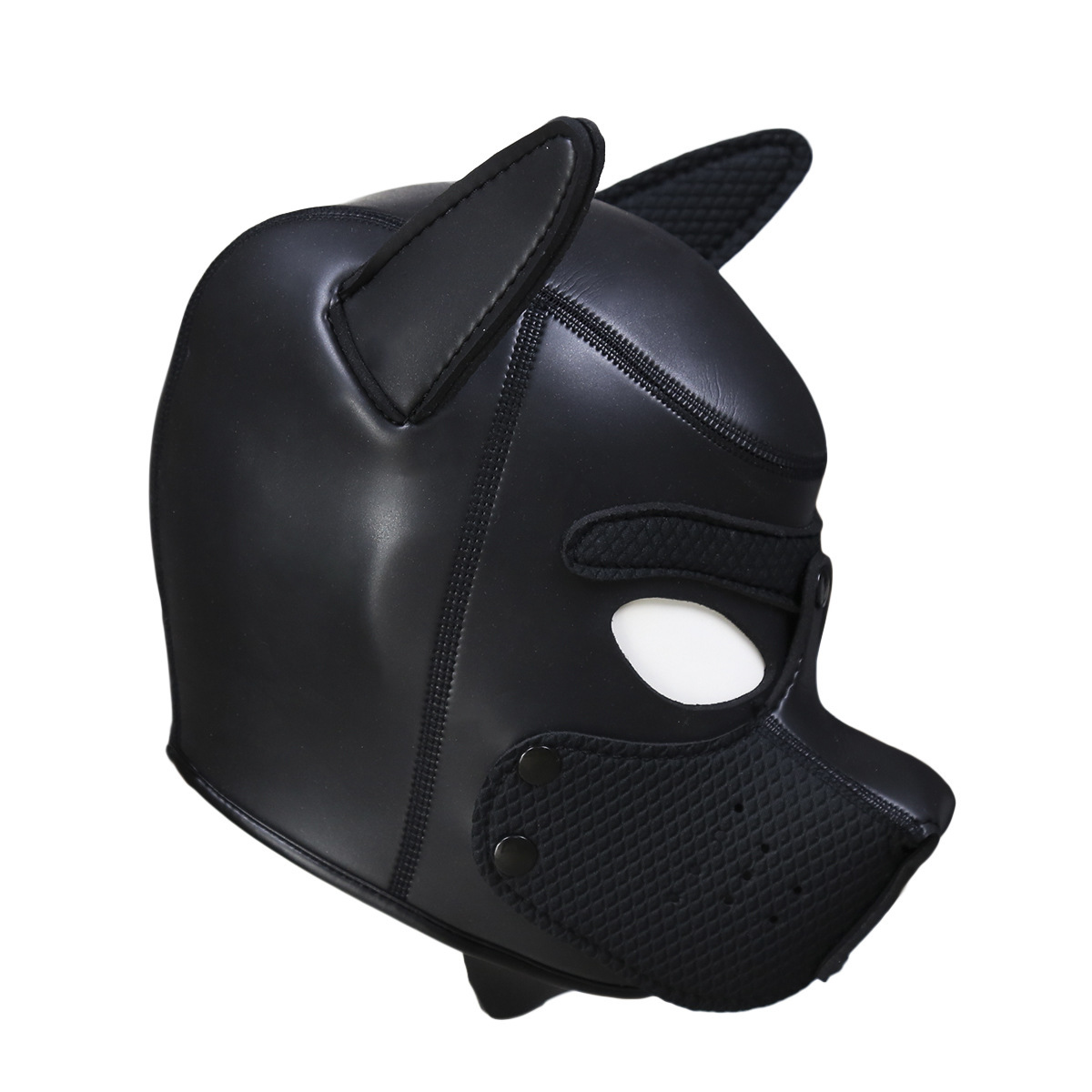 PU Leather Rubber Mask Full Head Hood Masks for Dog Role Play Party Mask