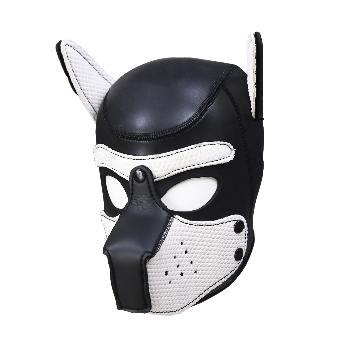 PU Leather Rubber Mask Full Head Hood Masks for Dog Role Play Party Mask