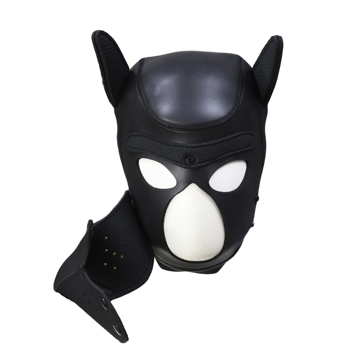 PU Leather Rubber Mask Full Head Hood Masks for Dog Role Play Party Mask