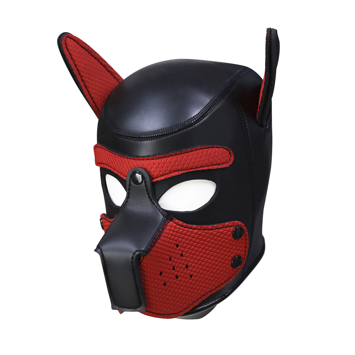 PU Leather Rubber Mask Full Head Hood Masks for Dog Role Play Party Mask