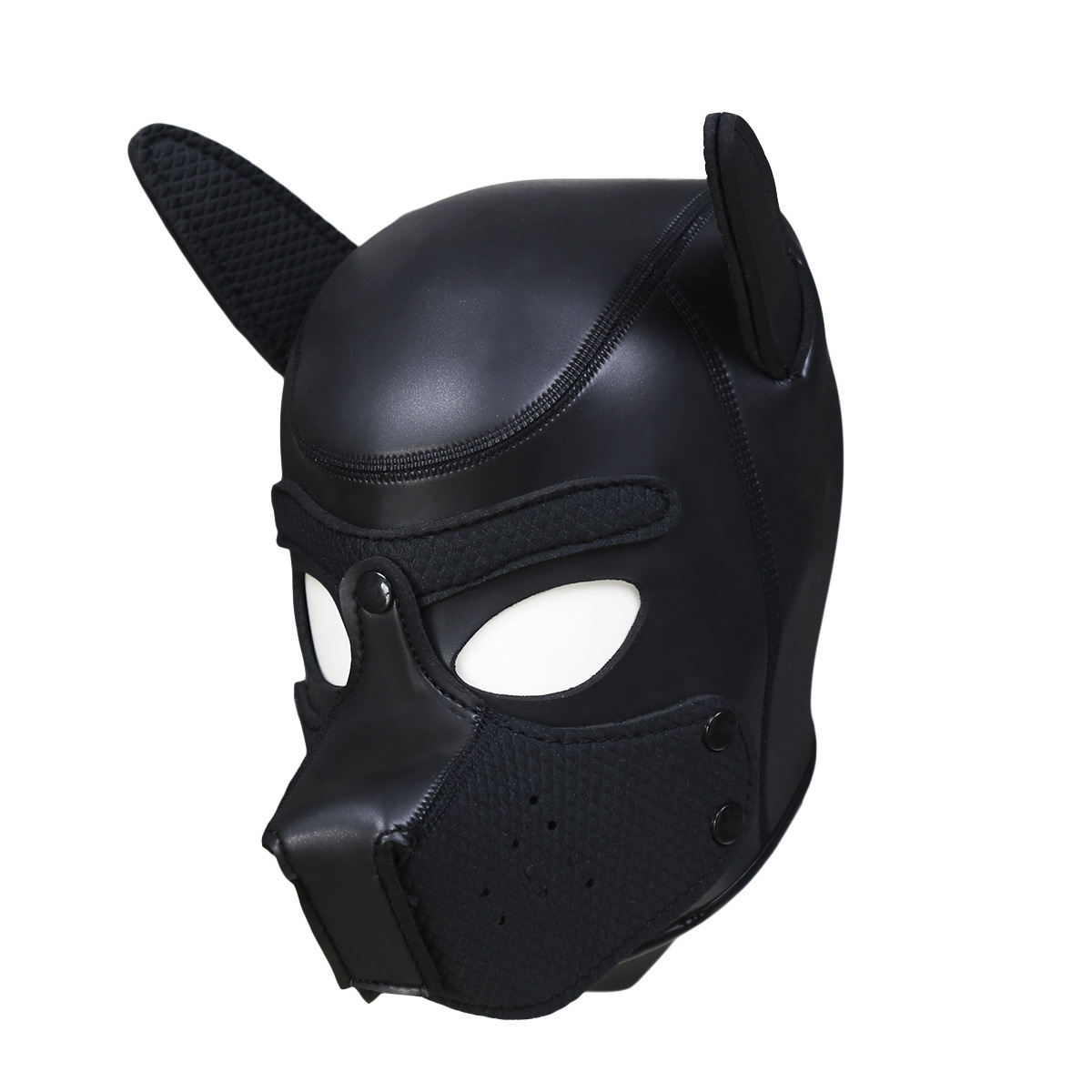 PU Leather Rubber Mask Full Head Hood Masks for Dog Role Play Party Mask
