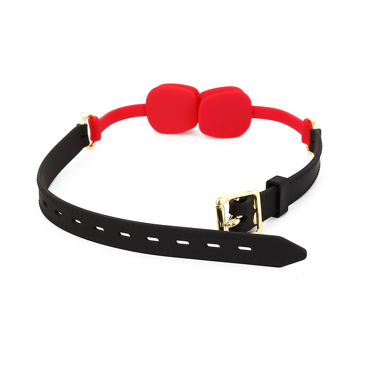 PU Leather Bondage with Silicone Mouth Gag 2 Color