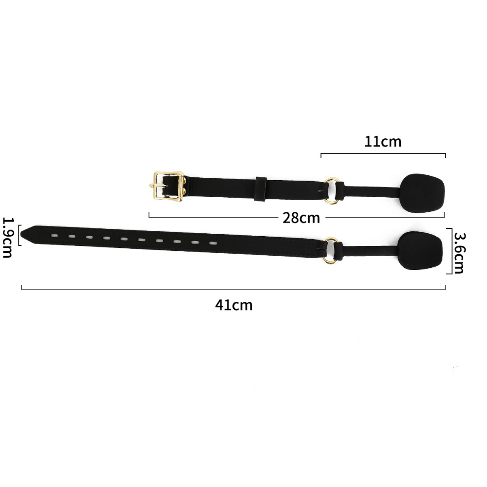 PU Leather Bondage with Silicone Mouth Gag 2 Color