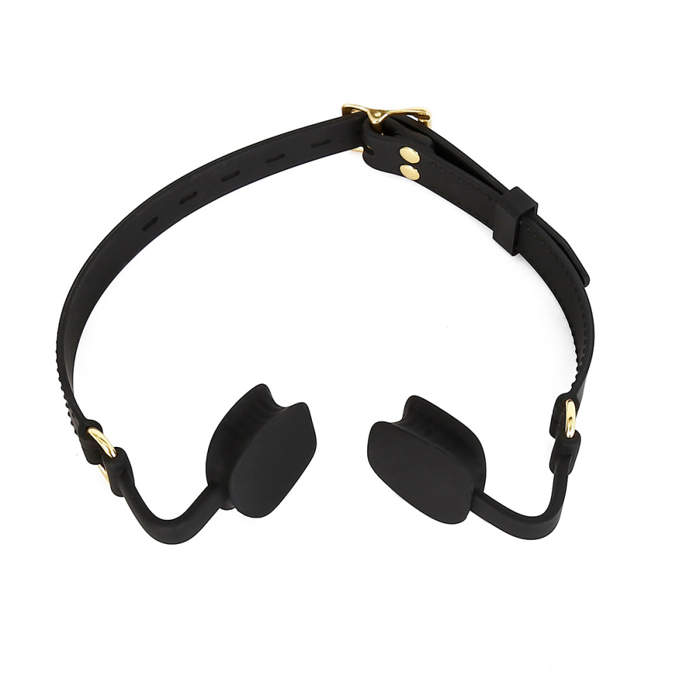 PU Leather Bondage with Silicone Mouth Gag 2 Color