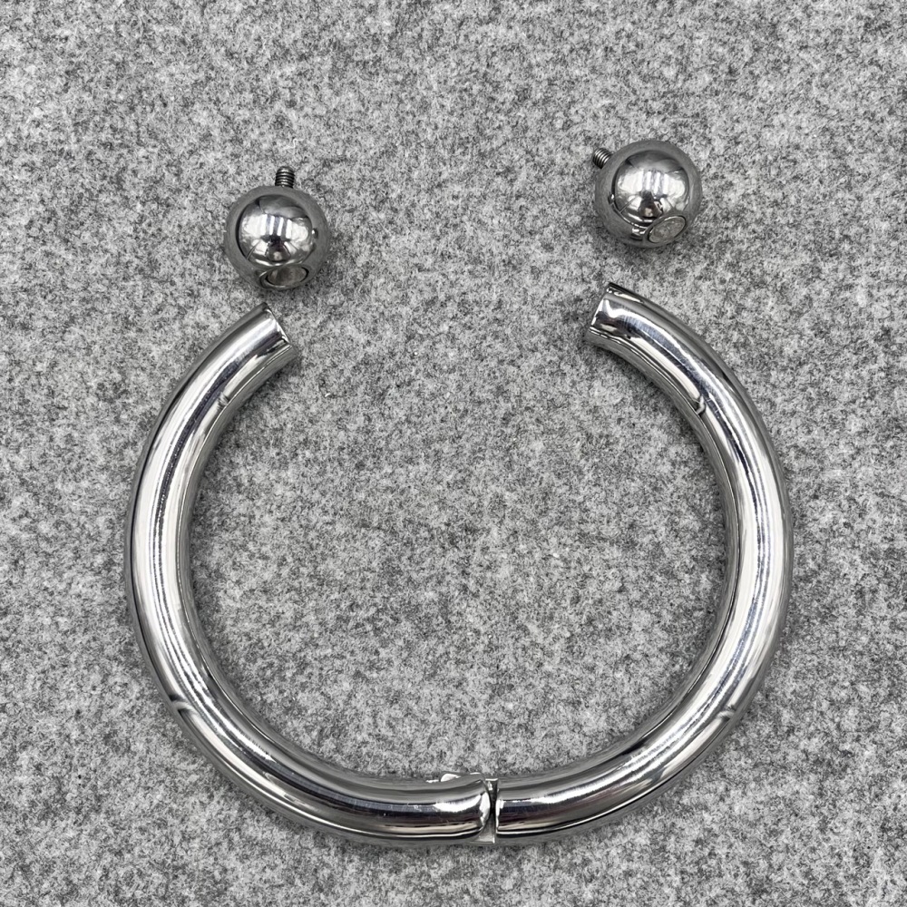 Customize Magnetic Cock Ring Stainless Steel Scrotum Pendant Ball Ring