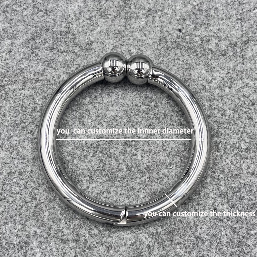 Customize Magnetic Cock Ring Stainless Steel Scrotum Pendant Ball Ring