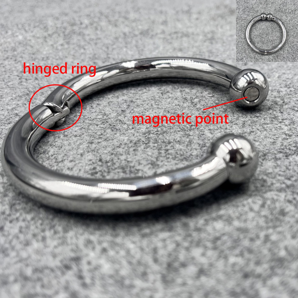 Customize Magnetic Cock Ring Stainless Steel Scrotum Pendant Ball Ring