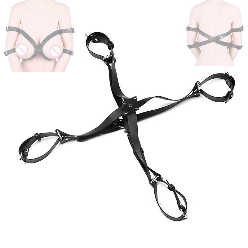 Lingerie Bra Harness Bondage Gear Restraint Fetish With Handcuffs