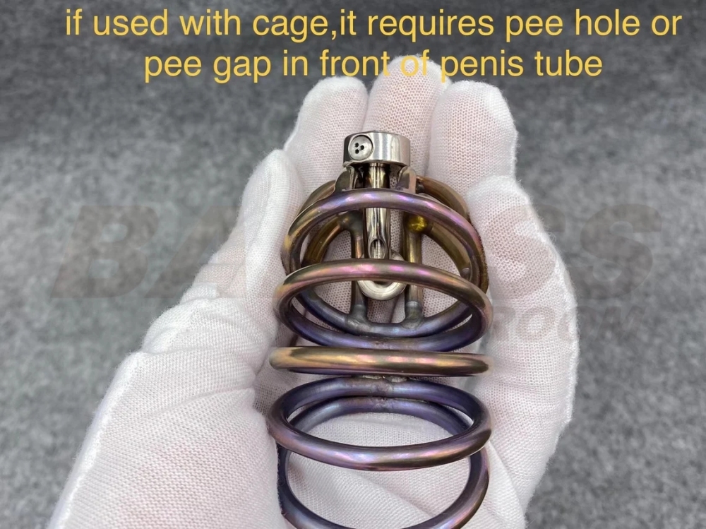 Custom L shape PA wand with Locking Ring, urethra part hollow for pee