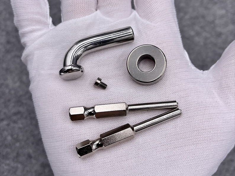 Custom L shape PA wand with Locking Ring, urethra part hollow for pee