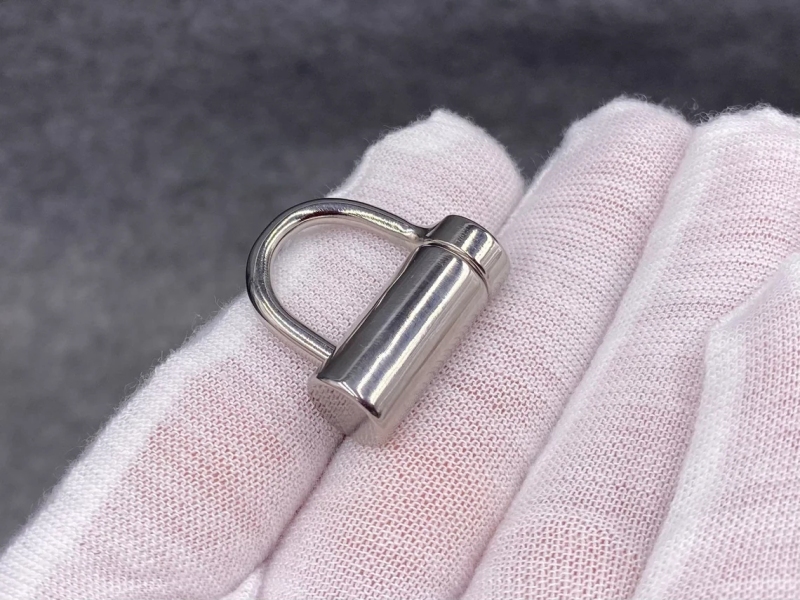 Stainless Steel/Titanium PA D Ring Lock,Piercing Padlock Locked By Screw